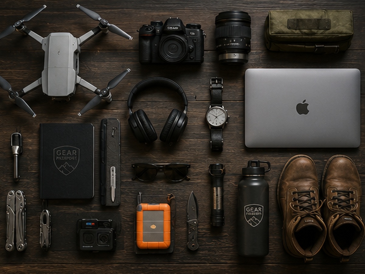 A carefully organised collection of valuable personal equipment